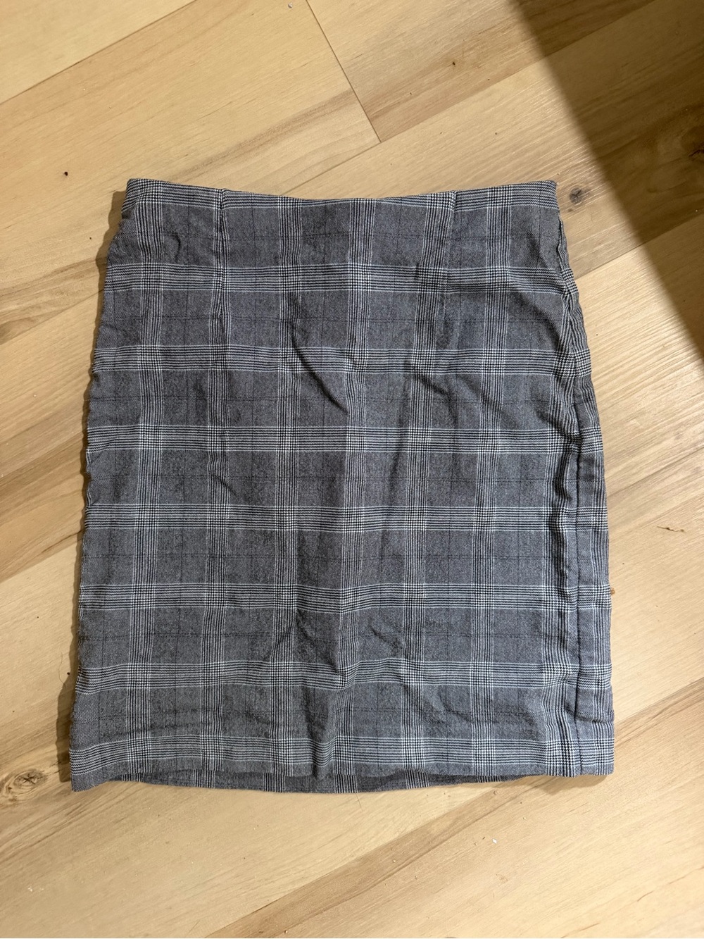 Dynamite Gray Plaid Pencil Skirt